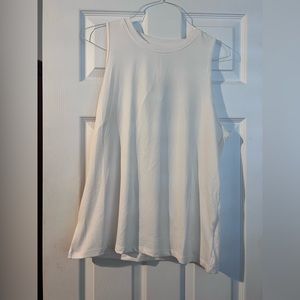 NWT Fabletics Blake open back tank in Egret